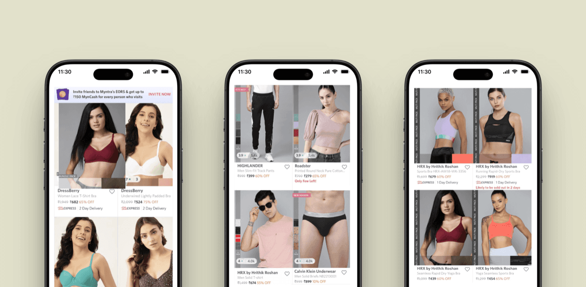 Multipack redesign solution with vertical ribbon and swatch gallery